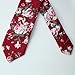 Floral Tie Men's Cotton Printed Flower Neck Tie Skinny Neckties, 12, Size Small