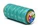 Mandala Crafts Aquamarine Flat Waxed Thread for Leather Sewing Thread - Polyester Waxed Leather Thread Waxed String - 197 Yds 210D 1mm Waxed Cord for Leather Stitching