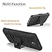 Circlemalls [Combo Holster] And Built-In Kickstand Case Hybird Shockproof Phone Cover And Stylus Pen Compatible For [ZTE Zmax 2] With [Premium Screen Protector]-Black
