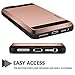 Vofolen Case Wallet Case Hybrid Bumper Armor Snap-on Black Soft Rubber Cover Rose Gold