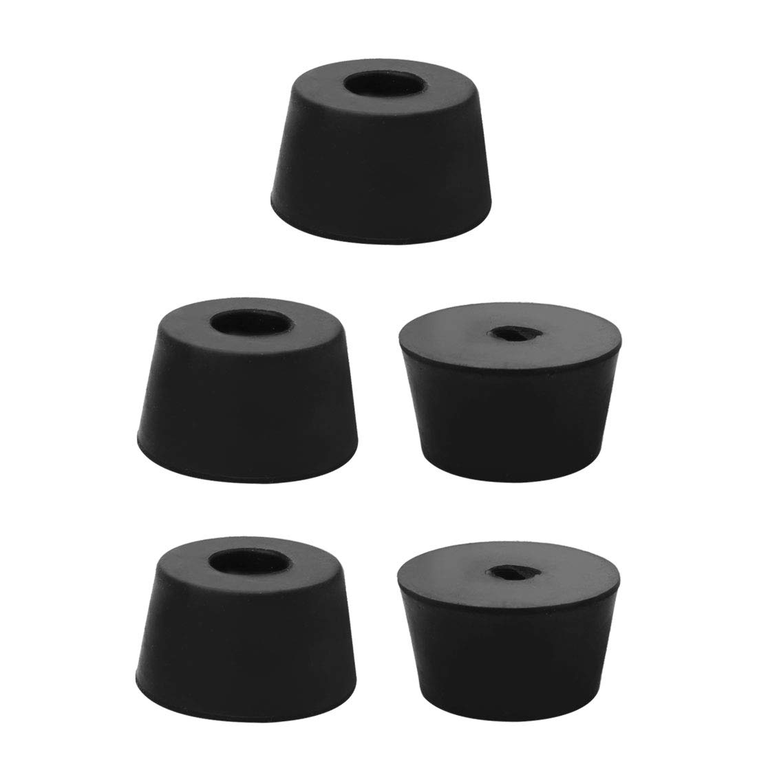 sourcing map 5pcs Rubber Feet Bumper Furniture Table Amplifier Speaker Floor Protector Cabinet Leg Pads, D32x27xH18mm