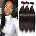 YIROO 7A Brazilian Virgin Straight Hair Weave 1 Bundle 100% Unprocessed Brazilian Virgin Human Hair Weave Extensions Natural Color 95-100g/pc