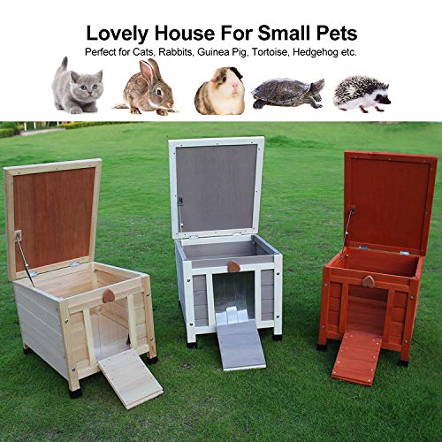 Hicaptain Cat House Outdoor, Feral Cat Shelter, Outside Rabbit Hutch