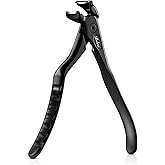 BALUCA Ergonomic Nail Clipper for Seniors - Toenail Clipper for Thick Toenails and Fingernails, Long Handle Nail Clippers with Catcher (Black, Long Handle)