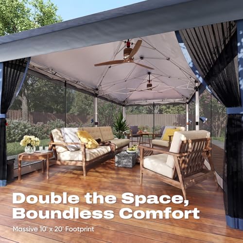 Quictent 10x20 Pop Up Gazebo Review: One-Person Setup Canopy with Mosquito Netting image 16