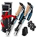 Walking Sticks for Men & Women - 14.5” Foldable Hiking Poles for Backpacking, Exercising and Traveling, Set of 2 Nordic Collapsible Trekking Poles (Black Silver, 115-135cm)