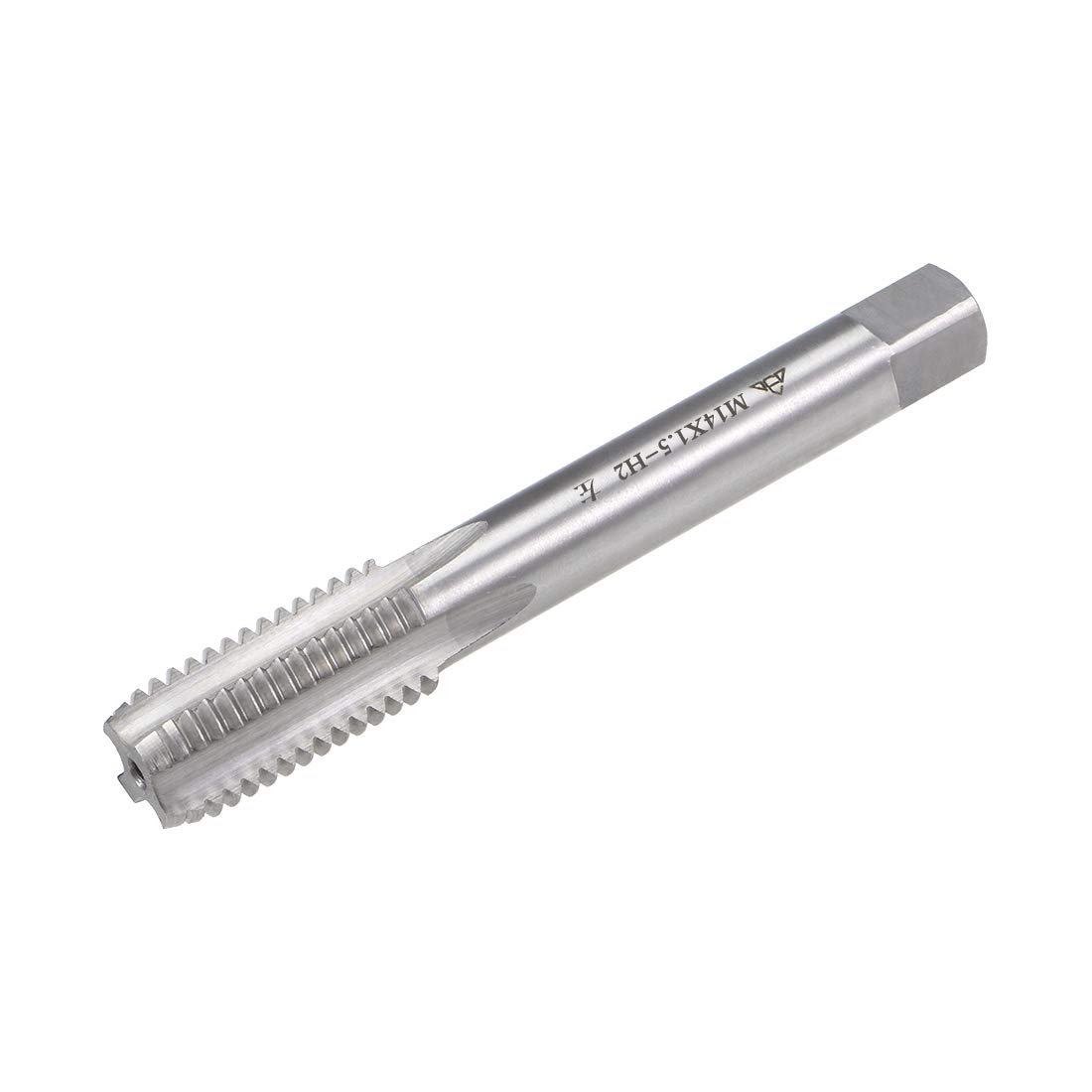 sourcing map Metric Machine Tap Left Hand M14 Thread 1.5 Pitch H2 4 Flutes High Speed Steel Screw Thread Taps Tapping Tool