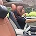 BOSONER Car Neck Pillow, Driving Comfortable and Soft Premium Memory Foam Leather Universal Car Neck Pillow Comfortable Pillow Car Headrest/Protect Neck&Vertebra in Travel/Office/Home/car (Black)