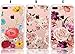 iPhone 8 Plus Case, iPhone 7 Plus Case, [3-Pack] CarterLily Watercolor Flowers Floral Pattern Soft Clear Flexible TPU Back Case for iPhone 7 Plus iPhone 8 Plus 5.5'' - Watercolor Flowers