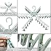 Swivel Hook Plastic 36 Pegs Drying Rack Clothes Hanger for Underwear Socks Gloves (Green) (Green)