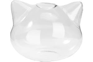 HANABASS Cat-Shaped Borosilicate Glass Vase for Flower Arrangement, Hydroponic Plant Container, Desktop Home