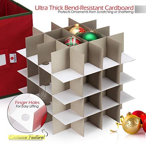 StorageMaid Holiday Storage Set - Large Ornament Storage, Ornament Storage Box, 30" Wreath Container and Christmas Tree Storage Bag for 7.5' Tree - Set of 4