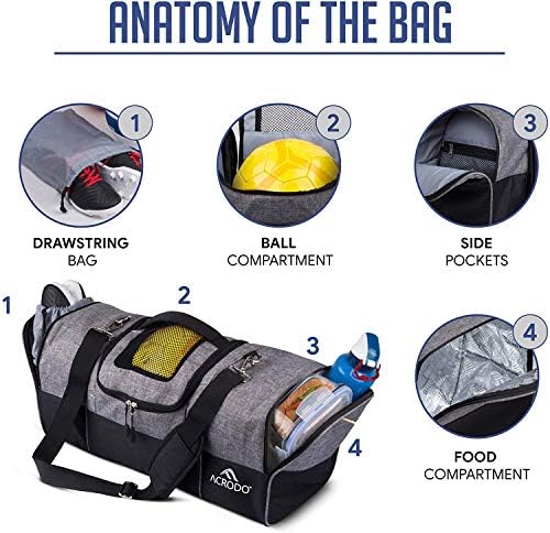gym bag with food compartment
