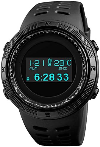 Sports Digital Men Multifunctional Watches Black Military Electronic Wirst Watch OLED Display