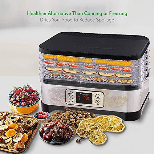 Food Dehydrator Machine, Jerky Dehydrators with Five Tray, Knob Button (5 trays-timer) - Thumbnail 3