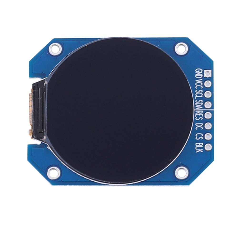 DC 3.3V 1.28 inch TFT LCD Display Module Round RGB 240 * 240 GC9A01 Driver SPI Interface 240x240 Resolution for Instrument Display, Mobile Devices, Real-time Monitoring and Display Equipment