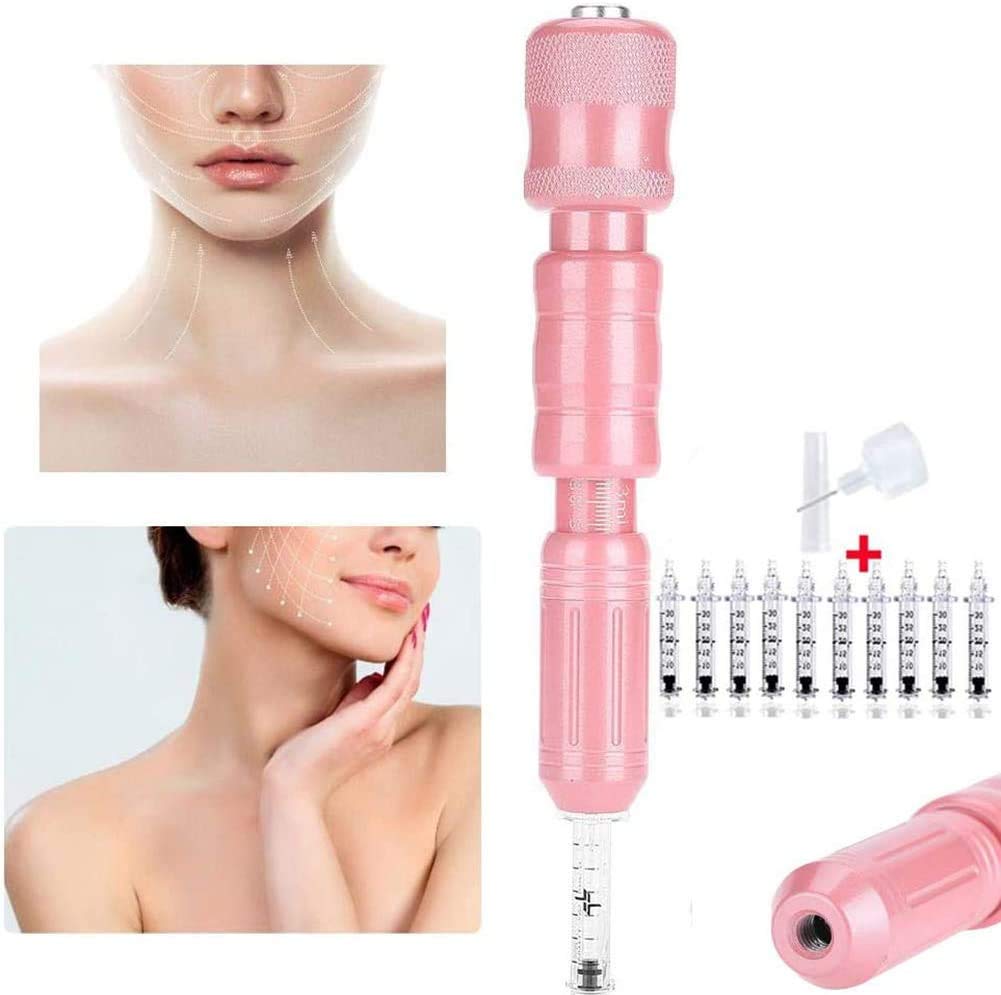 FTNJG Hyaluron Pen with 10pcs Ampoule Heads Needle Free Hyaluron Injection Pen Anti Aging & Wrinkles