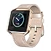 SWEES Leather Bands Compatible with Fitbit Blaze Smart Watch, Genuine Leather Replacement Band with Metal Frame Small & Large for Women Men, Champagne Gold, Rose Gold, Black, Brown, White, Grey, Beige
