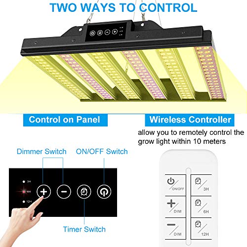 image for Duomishu 1000W LED Grow Light, Dimmable Plant Light Panel with Auto ON