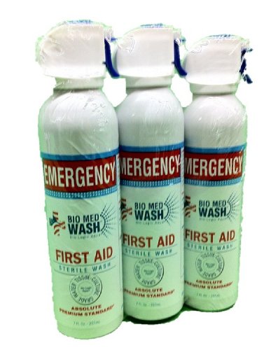 Bio Med Wash Emergency First Aid & Sterile Eye Wash 7-oz., 3-pack