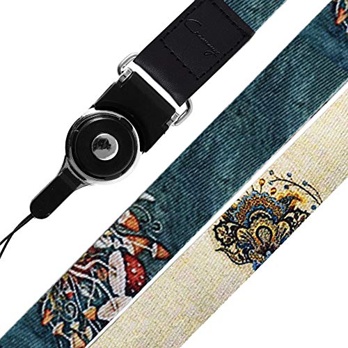Crimmy Detachable Cell Phone Neck Lanyard, Universal, Double Sided Neck Strap Band Lanyards for Camera, Cell Phone, iPod, USB, Flash Drive (Blue)