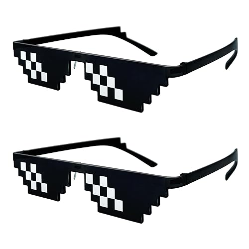 Lorigun Thug Life Glasses Pixel Sunglasses for Party, Deal with it