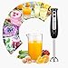 Aicok Hand Blender, 4 in 1 Immersion Blender with Mixing Beaker(800ml), Chopper, and Whisk, 12-Speeds, Multifunctional Blender with Anti-Splash Blade, BPA Free