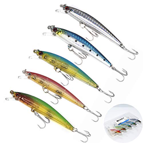 WANBY Bewährte Explosive Farbe Spezielle Elritze Swimbait vibrierende Jigging Süßwasser Salzwasser Angelköder mit Haken…