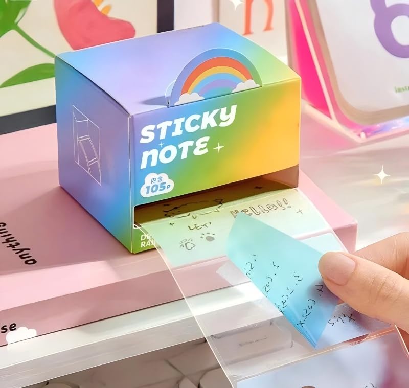 Photo 1 of (2PC) Glitter Sticky Note, Glitter Clear Sticky Notes, 2026 New 210 Sheets Fun Cute Pull-Out Memo Pads, Cute Self Adhesive Memo Pads, Transparent Sparkle Sticky Notes, Small to Do List (2 Pack)