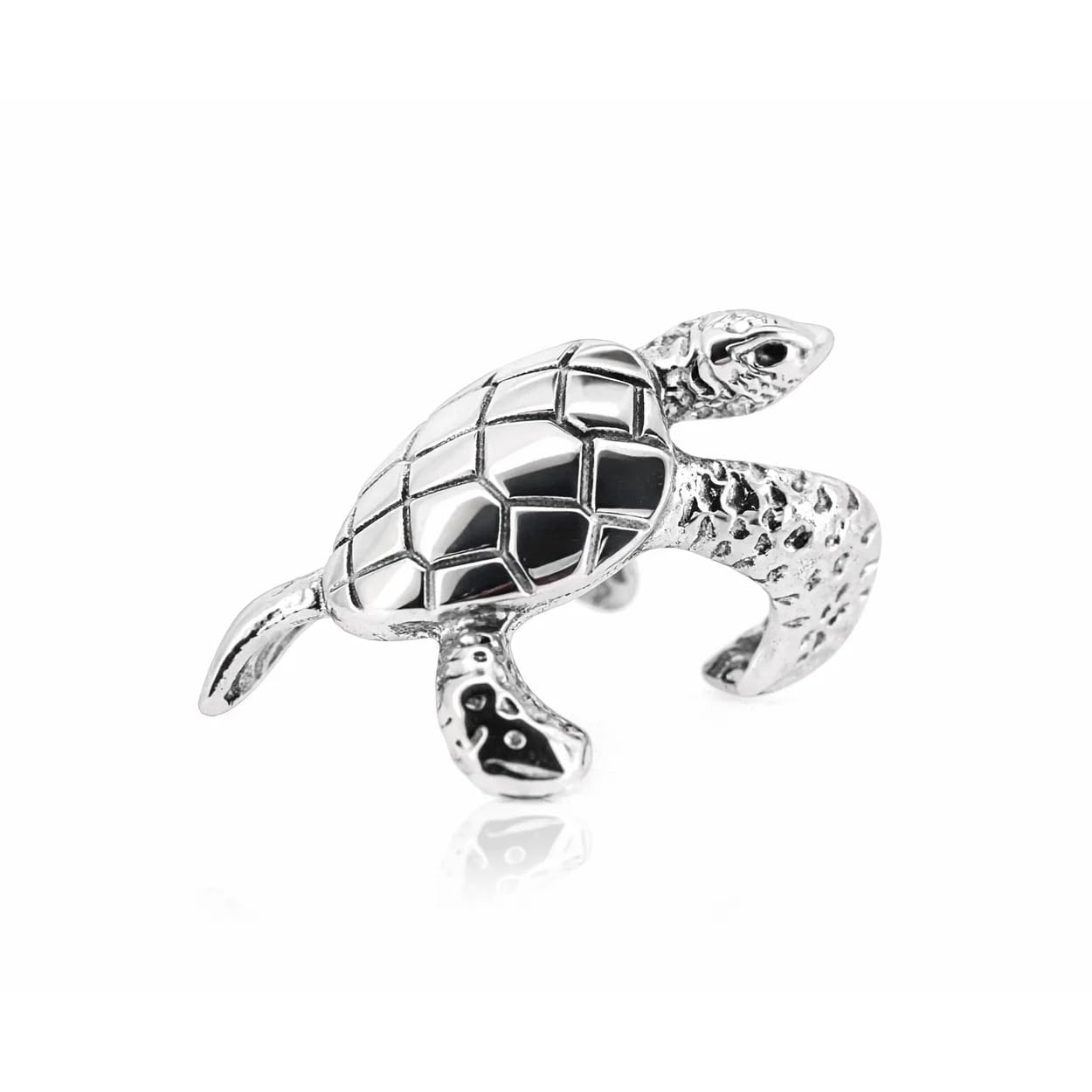 Sovats 925 Sterling Silver Sea Turtle Ear Cuff for Women, Ocean Animal Wrap No Piercing Ear Jewelry Minimalist Silver Gift