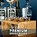 Shot Glasses Premium 1 Oz Crystal Clear Shot Glass Set (6 Glasses) Heavy Base Quality Shot Glasses with Bamboo Holder – Professional Glassware and Stand – Ideal for Pro or Amateur Mixologists