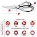 Kitchen Shears Poultry Scissors Set, BEST Cutting Aid with Stainless Steel Heavy Duty Blades and Large Handles FREE Basting Brush Included for Glazing and Food Marinade by Space Evolution