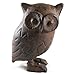 Cast Iron Owl Figurine Statue - Brown 4.5