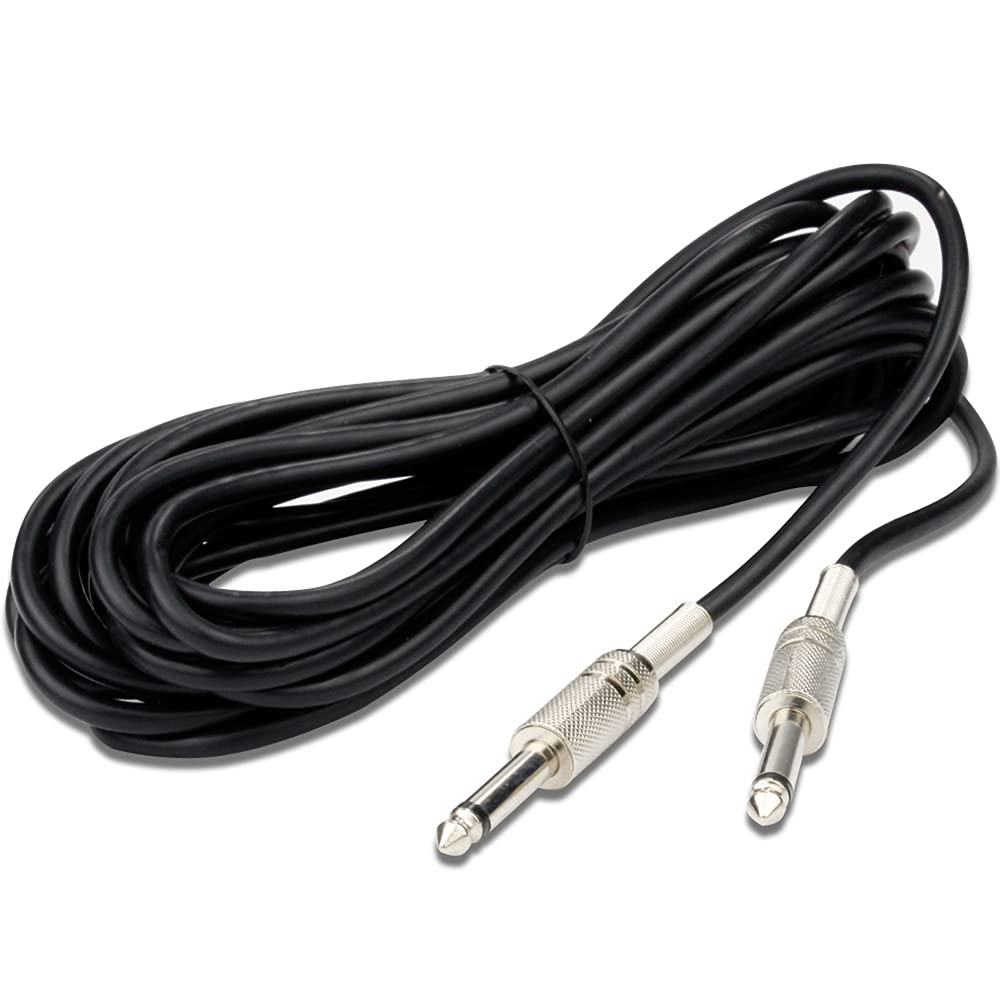 Skytronic Vonyx CX408-6 Professional Speaker Cable - 6.35mm Mono Jack to Jack, 6m Lead for DJ, PA, Karaoke, Live Sound, Flexible Audio Connection, Heavy-Duty Speaker Leads, Black