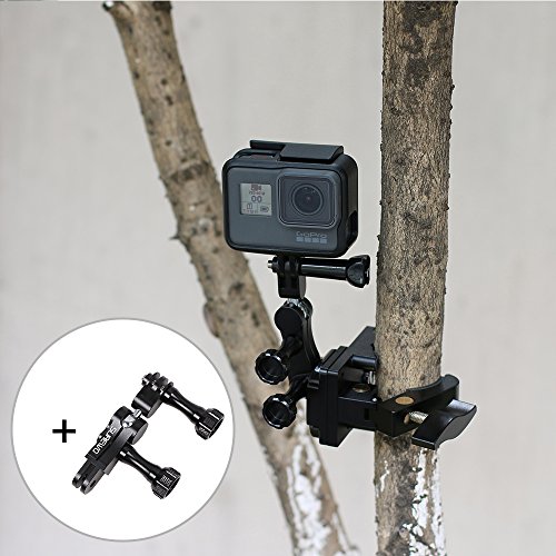SUREWO Multi-Function Aluminum Alloy Bicycle Handlebar Motorbike Bracket Holder Car Clamp Adapter Mount for GoPro Hero 6/5/4 Black 4 Hero 5/4 Session Hero 4 Silver Hero 3+ 3 (Handlebar Mount) - Thumbnail 5