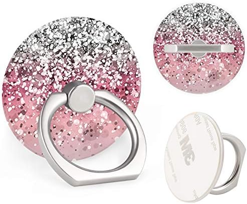 Cell Phone Ring Stand Holder Red Pink Glitter Universal 360 Rotation Smartphone Finger Ring Grip Stand Mount Hooks for Smartphones and Tablets