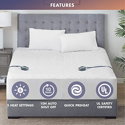MP2 Dual Control Heated Mattress Pad King Size for Bed Machine