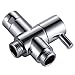 KES BRASS Shower Arm Diverter Valve Bathroom Universal Shower System Component Replacement Part for Hand Held Showerhead and Fixed Spray Head, Chrome, PV4