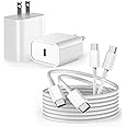 10FT Fast iPad Charger, iPad Pro Charger Cord [2Pk] 10FT USB C Cable [MFI Certified]20W USB C Charger iPad Charging Block for