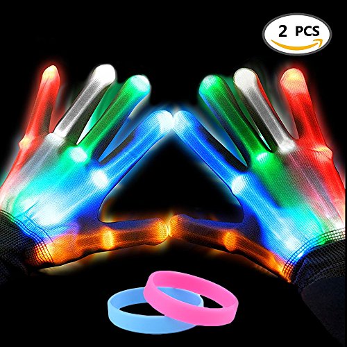 IHUIXINHE Led Skeleton Hand Gloves 5 Color 6 Light Flashing Modes Lightshow Dancing Gloves for Clubbing, Rave, EDM, Disco, Halloween and Christmas Party Γ’β¬β 2 Silicone Wristbands Incl IHUIXINHE Led Skeleton Hand Gloves 5 Color 6 Light Flashing Modes Lightshow Dancing Gloves for Clubbing, Rave, EDM, Disco, Halloween and Christmas Party Γ’β¬β 2 Silicone Wristbands Incl