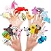 20pcs Story Toys Finger Puppets for Kids Toddlers Cartoon Animal Soft Velvet Dolls Props