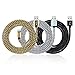 Micro USB Cable, UNISAME 3 Pack 3Ft Nylon Braided Micro USB Fast Charging Sync Data Cable for Galaxy S7 S6 edge S5 Note 4 5 Tab, Moto G X, HTC LG and more android devices