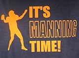 It's Manning Time Peyton Denver Football Broncos Adult Navy Blue T-Shirt Tee