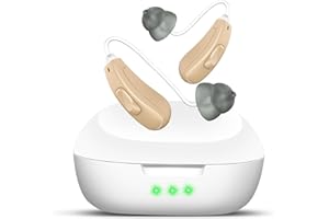 AVICILL Hearing Aids for Seniors(Not Amplifiers), Rechargeable Hearing Aids with Noise Cancelling, Lightweight with 3 Noise Reduction Modes, 16-Channel Digital Technology, OTC (Skin)