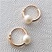 Tiny Hoop Earrings, Rose Gold Over Silver, Pearl Charm, 8mm, Endless Hoops,Nose,Cartilage,Ears,Lips. with Keeper Bag & Cloth