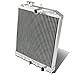 Auto Dynasty 2-Row 42mm Radiator Bundle with 12 Inches Blue Cooling Fan Compatible Honda Civic Del Sol Integra EJ EK EG DB DC 1992-2001, Manual Transmission, Full Aluminum