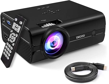 mini proyector okcoo proyector led full hd 1080p 130 pantalla 20 000 horas lampara vida vida hogar cine cine cine cine video proyector compatible