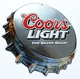 1 X Coors Light Bottle Cap Tin Sign