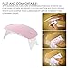 CLAVUZ Mini 6W LED UV Nail Dryer Lamp Curing Light Portable for Gel Nail Polishes Manicure/Pedicure 2 Timing Setting 45s/60s