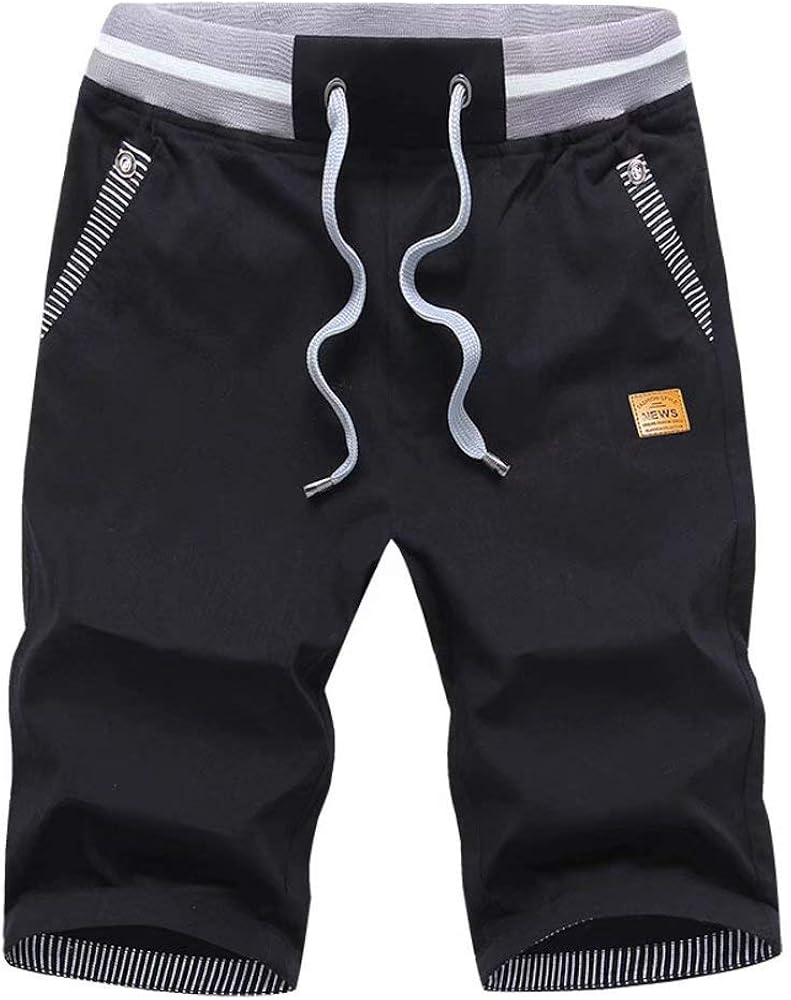 men's shorts with elastic waist and drawstring